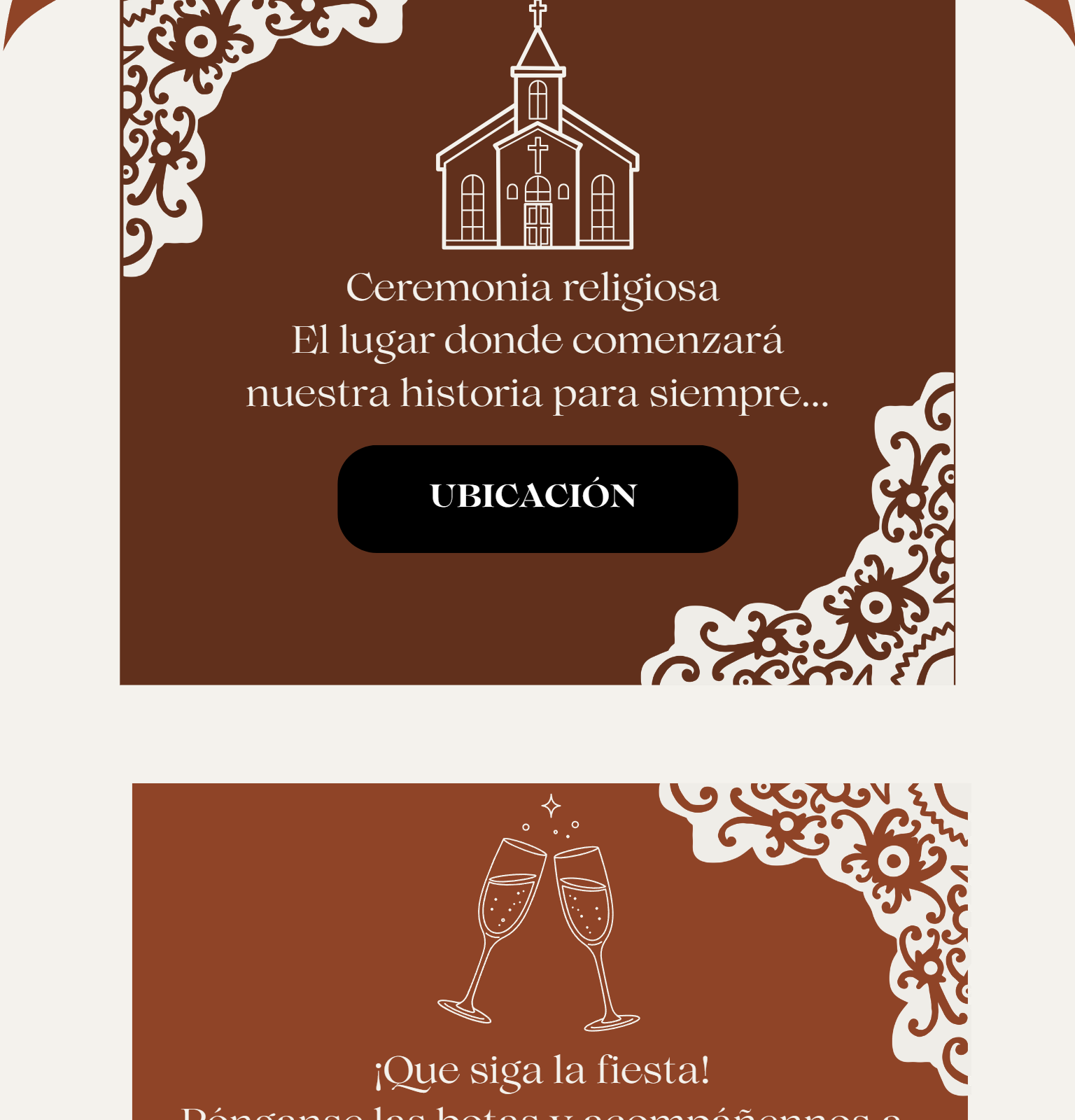 Ceremonia religiosa y ubicación
